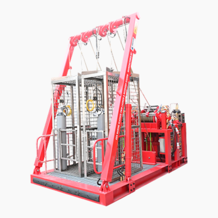 ABS CLASSED üç dalğıc üçün iki səbətli LARS sistemi